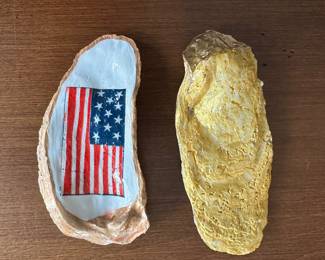 D69 - $4 Each. Oyster Shell Trinket Dishes.