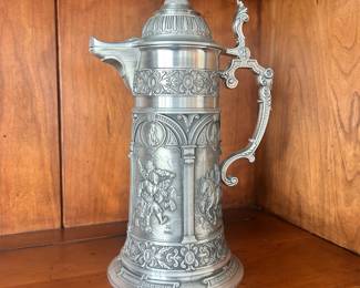 D53 - $25. Zinn Galleria Beer Stein. 10.25" Tall