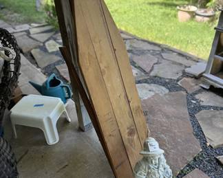 Wood Ironing Board and Boy Statue (not cement)