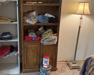 Storage Cabinet/Book Shelf and floor Lamp