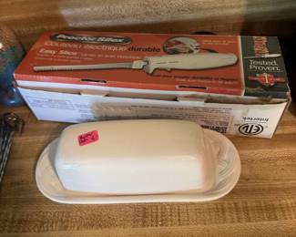 Electric Knife and Butter Dish