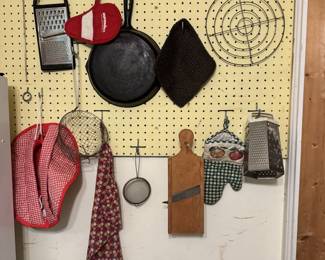 Cast Iron Skillet and Miscellaneous (also have aprons)