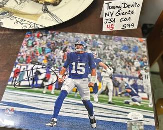 Tommy Devito NY Giants JSA COA