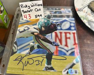 Ricky Williams Beckett COA