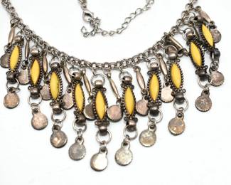silver tone necklace