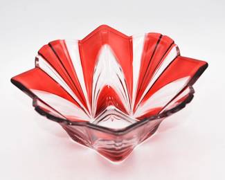 Soga decorative red bowl-Japan