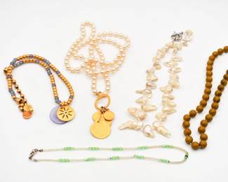 5 necklaces-various styles and lengths