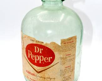 1 gallon Dr. Pepper syrup bottle