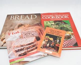 lot of various cookbooks