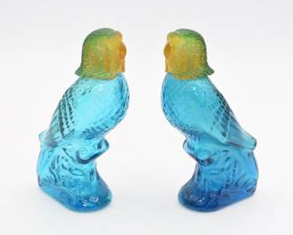 pair of Avon Blue Island parakeets