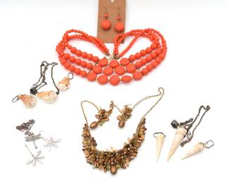 5 Necklace and earring sets