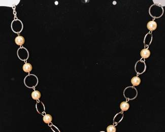 faux pearl necklace