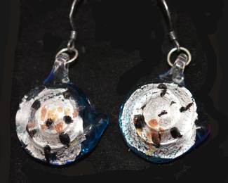 pair of La Dolce glass earrings