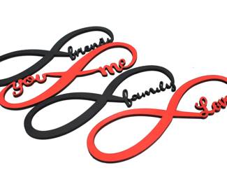 lot of 4 Infinity wall hangings