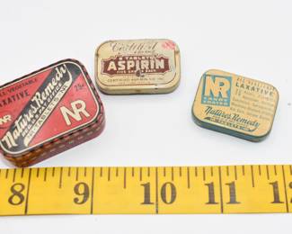 Lot of 3 vintage mini tins
