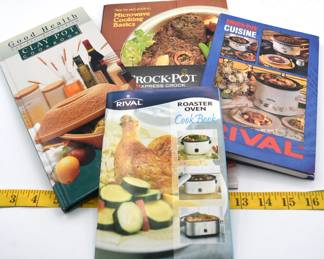 lot of various cookbooks