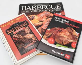 lot of various cookbooks-BBQ inspired