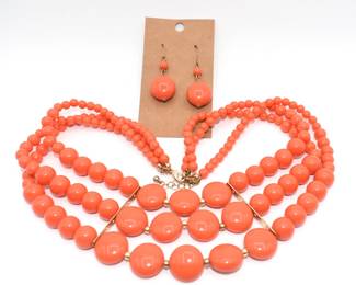 necklace and earrings