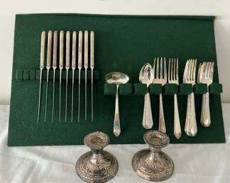 Sterling Silverware Candle Holders