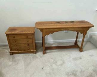 Wooden Long Table Night Stand