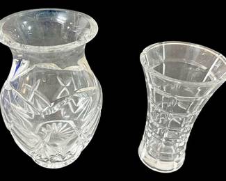 Two Crystal Glass Vases