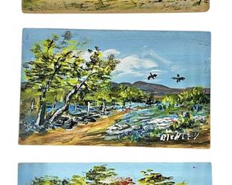 Signed Miniature Oil Paintings