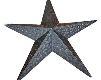 Hammered Metal Wall Star Decor
