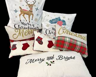 7x Merry Christmas Holiday Decor Pillows
