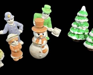 Vintage Miniature Ceramic Christmas Figures