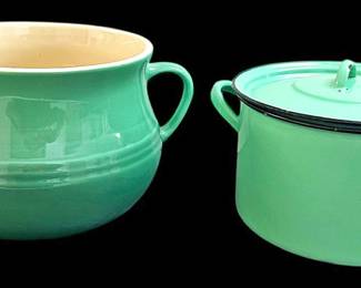 Seafoam Green Serving Bowl Pot