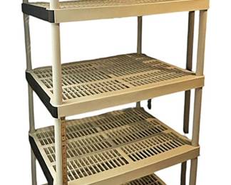 Tall White Plastic Storage Shelf