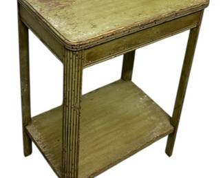 Green Rustic Side Table