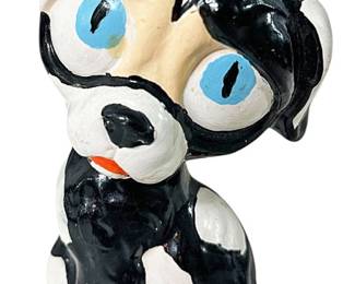 Vintage Sad Puppy Dog Ceramic Statue