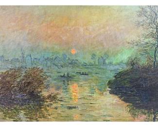 Large Canvas Monet Sunset Print