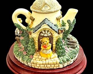 Teapot Trinket Box with Teddy Bears