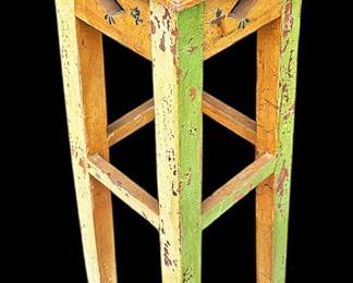 Rustic Florentine Style StoolLamp Table