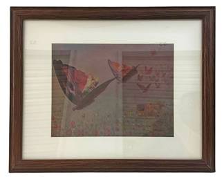 Framed Butterflies With Riders Print