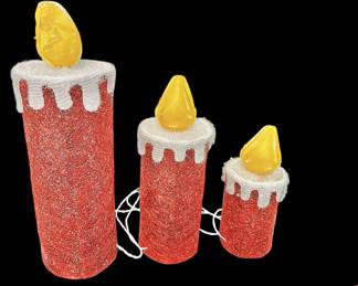 Large Light Up Christmas Candles