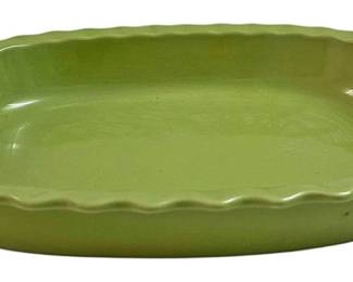 Ruffled Green Casserole Baking Dish