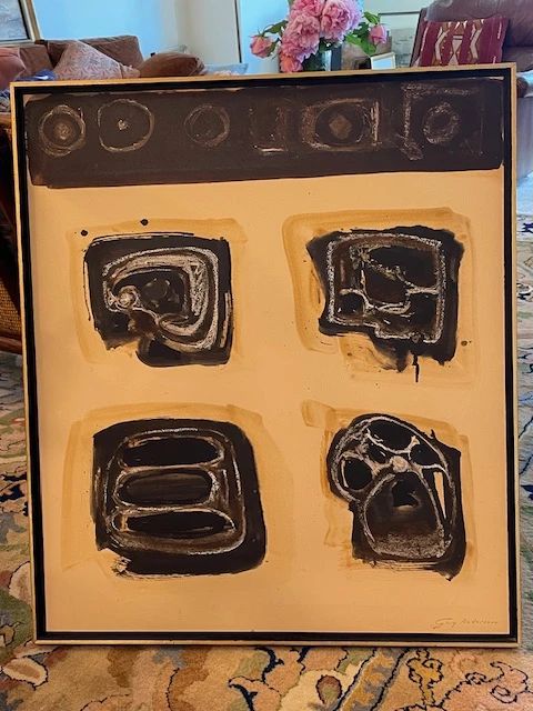 .Guy Anderson “Four Corners of the Earth” 31” x 27 “ Mixed Media 1964.