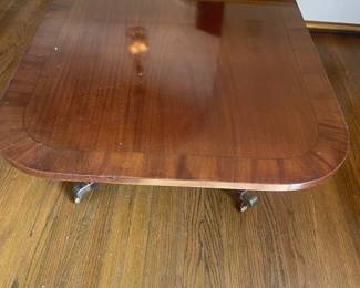 $140 Antique pedestal coffee table. 48”W x 27”D x 20.75”H