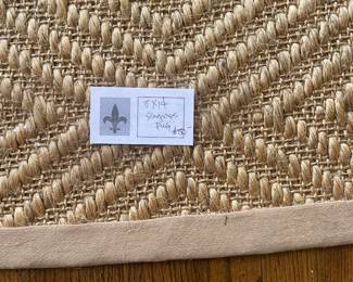 8’ X 14’ Seagrass rug from Concepts International. Some condition issues. $80 available for in person purchase on Friday and Saturday