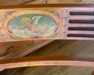 Close up of hand painted detail