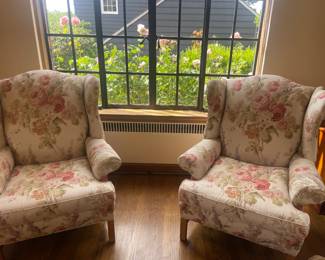 Another view of the wingback chairs.
