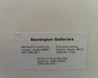 close up of gallery label