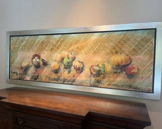 $4200. David Allison "Late Harvest". Mixed Media 30" x 79". 1995.