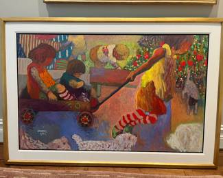 $16,500. William Cumming "Wagon". 40" x 54". Tempura on board. 1998.