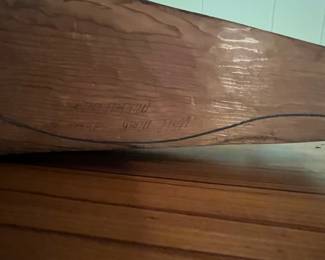 signature on the base of the mask