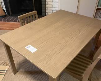 $140. Pottery Barn table with two chairs. 30" x 45" x 24"h