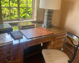 $80 Vintage desk. 65.75”W x 36”D x 30.5”H.